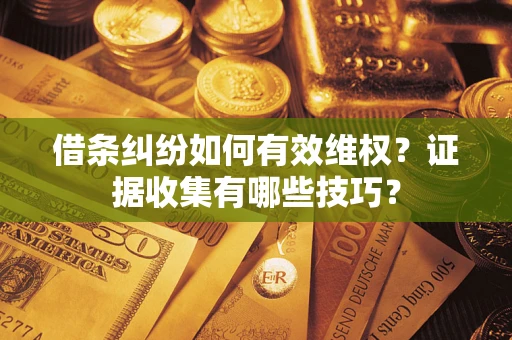 北京借条纠纷如何有效维权？证据收集有哪些技巧？